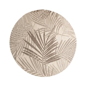 Rond buiten vloerkleed - Tiga Palm Taupe  - product