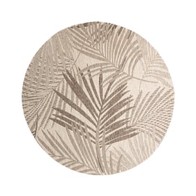 Rond buiten vloerkleed - Tiga Palm Taupe - sfeer