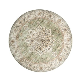 Rond vintage buitenkleed - Santo Medaillon Groen - product