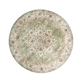 Rond vintage buitenkleed - Santo Medaillon Groen - sfeer