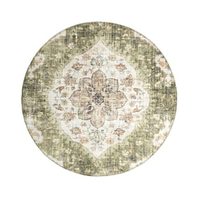 Rond vintage buitenkleed - Santo Mandala Groen - sfeer