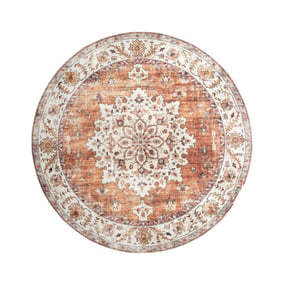 Rond vintage buitenkleed - Santo Medaillon Terra - sfeer