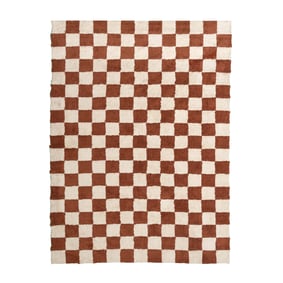 Retro vloerkleed - Gambit Bruin/Wit - sfeer