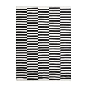 Katoenen vloerkleed - Dazzle Blocks Zwart/Wit - sfeer