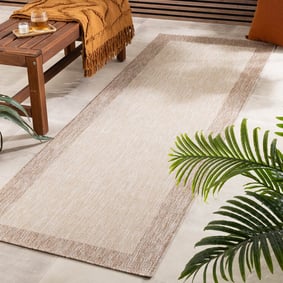 In- & Outdoor loper - Sierra Border Creme/Beige