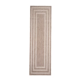 In- & Outdoor loper - Sierra Frame Beige/Creme - sfeer