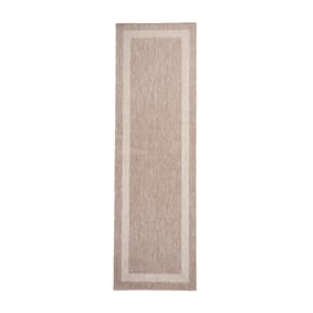 In- & Outdoor loper - Sierra Border Beige/Creme - sfeer