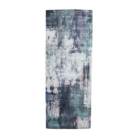Wasbare loper - Domingo Grunge Groen/Creme - sfeer