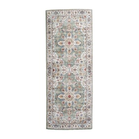 Wasbare loper - Domingo Mandala Olijfgroen - sfeer