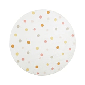Rond wasbaar kindervloerkleed - Evi Confetti Multicolor - sfeer