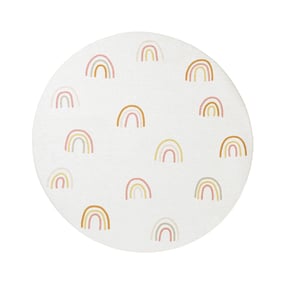 Rond wasbaar kindervloerkleed - Evi Rainbow Multicolor - sfeer