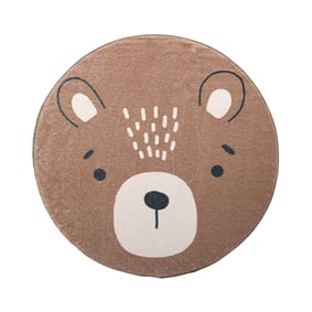 Rond wasbaar kindervloerkleed - Sammy Bear Bruin - sfeer