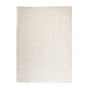 Japandi vloerkleed - Yori Abstract Lines Creme - sfeer