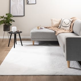 Zacht laagpolig vloerkleed - Cozy Wit