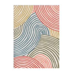 Wasbaar vloerkleed - Fabio Swirl Multicolor - product
