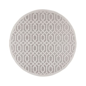 Rond buitenkleed - Piatto Mataro Creme/Wit - sfeer