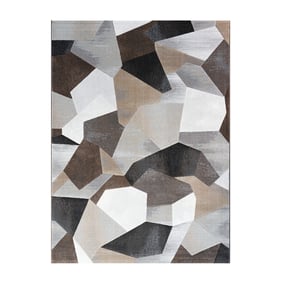 Abstract vloerkleed - Axil Bruin/Zwart 9293 - sfeer