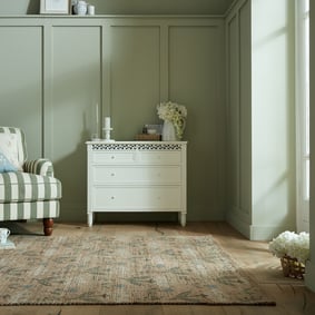Jute vloerkleed - Amilio Floral Naturel