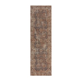 Jute loper - Mauro Vintage Bruin/Blauw - sfeer