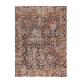 Jute vloerkleed - Mauro Vintage Bruin/Blauw - sfeer