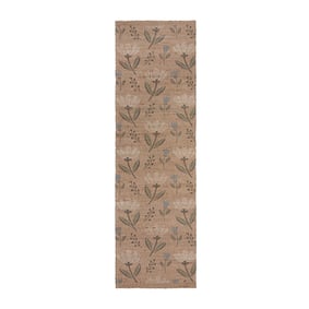 Jute loper - Amilio Floral Naturel - sfeer