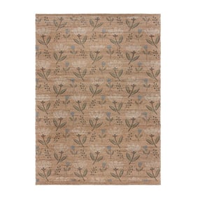 Jute vloerkleed - Amilio Floral Naturel - product