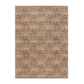 Jute vloerkleed - Amilio Floral Naturel - sfeer