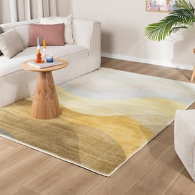 Modern vloerkleed - Field Geel