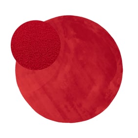 Rond wasbaar vloerkleed - Vivid Rood - sfeer