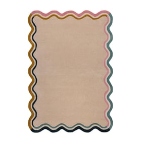Organisch vloerkleed - Leo Beige/Multicolor - sfeer