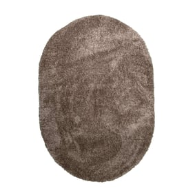Ovaal Shaggy vloerkleed - Blaze Taupe - sfeer
