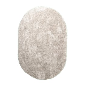 Ovaal Shaggy vloerkleed - Blaze Beige/Grijs - sfeer