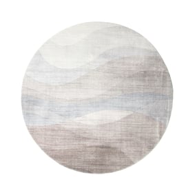 Rond modern vloerkleed - Field Taupe - sfeer