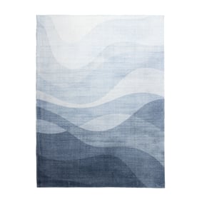 Modern vloerkleed - Field Blauw/Grijs - sfeer