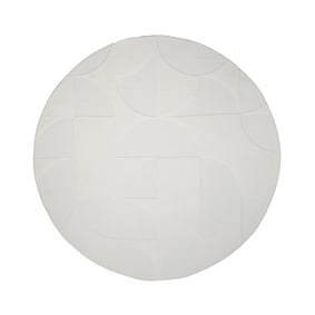 Rond Scandinavisch vloerkleed - Charm Circles Wit - sfeer