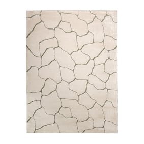 Scandinavisch vloerkleed - Yune Stone Creme/Groen - sfeer