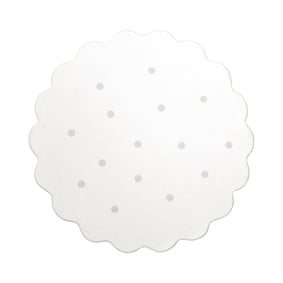 Rond wasbaar vloerkleed - Cloudy Stippen Wit - sfeer