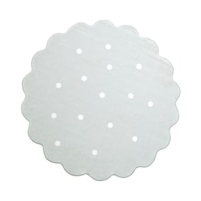 Rond wasbaar vloerkleed - Cloudy Stippen Mint - sfeer
