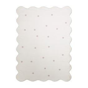 Wasbaar vloerkleed - Cloudy Stippen Wit - sfeer