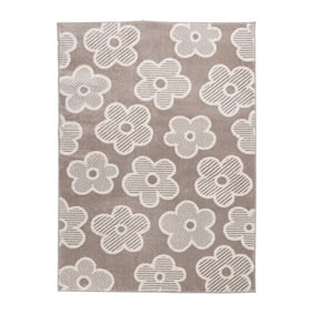 Kinderkamer vloerkleed - Bowie Bloem Taupe - sfeer