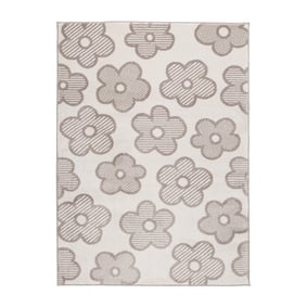 Kinderkamer vloerkleed - Bowie Bloem Creme - sfeer
