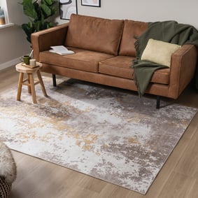 Modern vloerkleed - Sarge Taupe/Geel