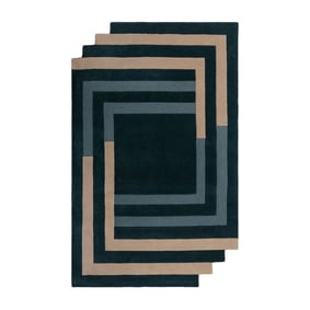 Geometrisch vloerkleed - Labyrinto Blauw - sfeer