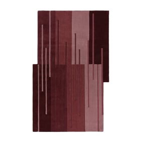 Grafisch vloerkleed - Silco Ombre Rood - sfeer