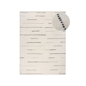 Japandi vloerkleed - Dotto Lines Wit - sfeer