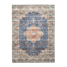 Binnen- en buitenkleed - Kairo Medaillon Donkerblauw/Terra - sfeer
