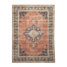 Binnen- en buitenkleed - Kairo Medaillon Terra/Donkerblauw - sfeer