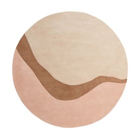 Rond wollen vloerkleed - Organix Roze/Beige 620 - sfeer