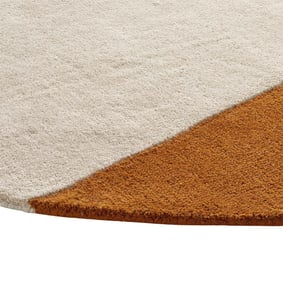 Rond wollen vloerkleed - Organix Goud/Creme 510 - sfeer