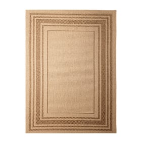 Jute buitenkleed - Mavi Border Creme/Bruin - sfeer